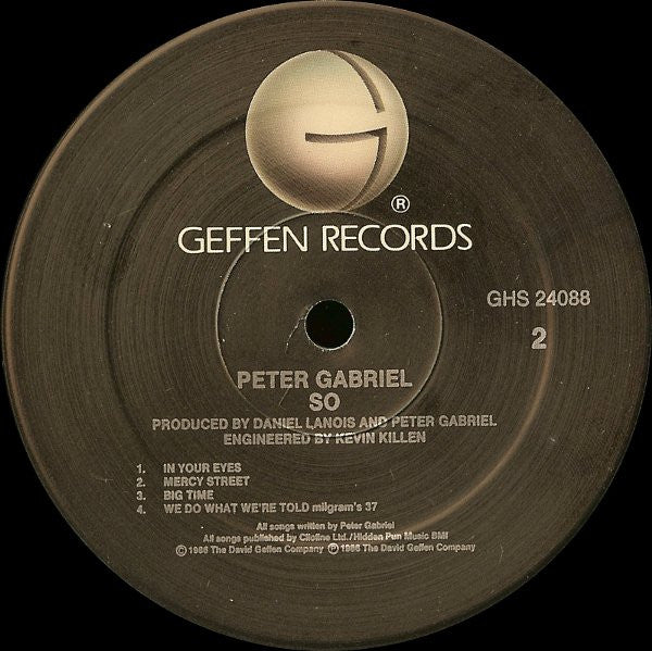 Peter Gabriel : So (LP, Album, Spe)