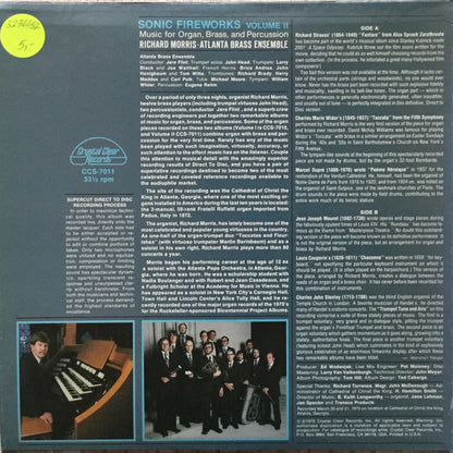 Richard Morris (9), Atlanta Brass Ensemble : Sonic Fireworks Volume II (Music For Organ, Brass & Percussion) (LP, Album, Ltd, Dir)