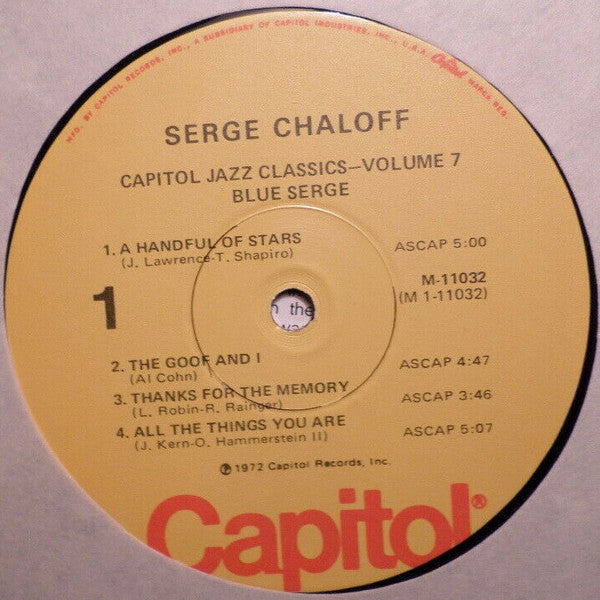 Serge Chaloff : Blue Serge (LP, Album, Mono, RE, Yel)