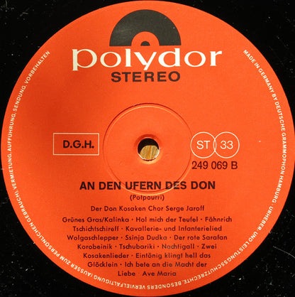 Don Kosaken Chor Serge Jaroff : An Den Ufern Des Don (28 Beliebte Russische Volksweisen) (LP)