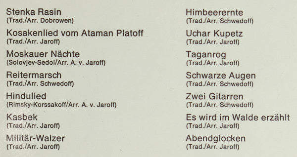 Don Kosaken Chor Serge Jaroff : An Den Ufern Des Don (28 Beliebte Russische Volksweisen) (LP)