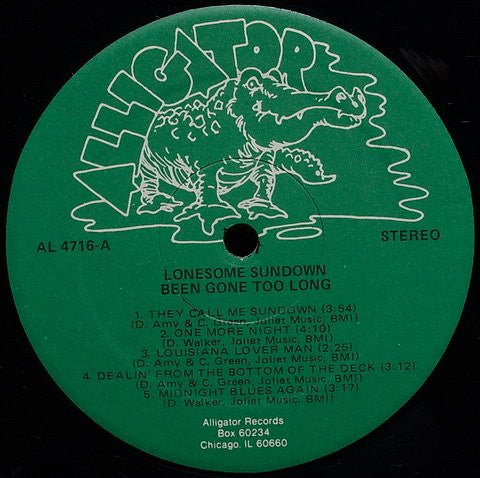 Lonesome Sundown : Been Gone Too Long (LP, Album)