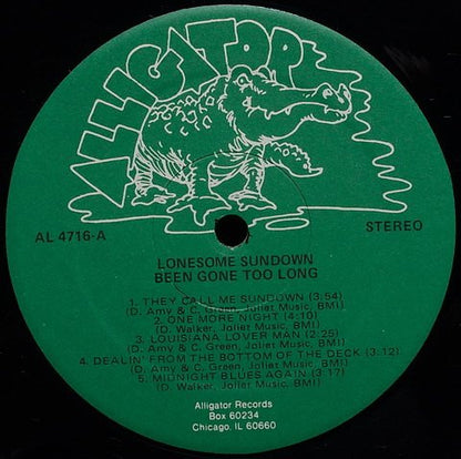 Lonesome Sundown : Been Gone Too Long (LP, Album)