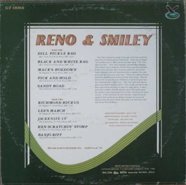 Reno And Smiley : Instrumentals (LP, Comp)
