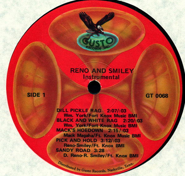 Reno And Smiley : Instrumentals (LP, Comp)