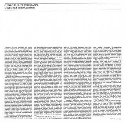 Georg Philipp Telemann - The Academy Of Ancient Music, Christopher Hogwood : Double & Triple Concertos (LP, Album)