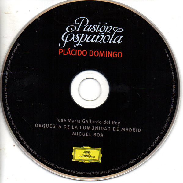 Placido Domingo, Orquesta De La Comunidad De Madrid, Miguel Roa : Pasión Española (CD, Album)