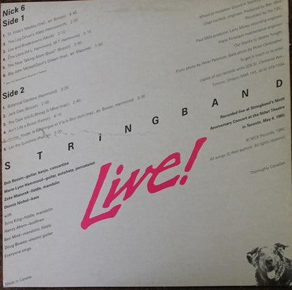 Stringband : Live! (LP, Album)