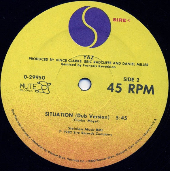 Yazoo : Situation (12", RP, Spe)
