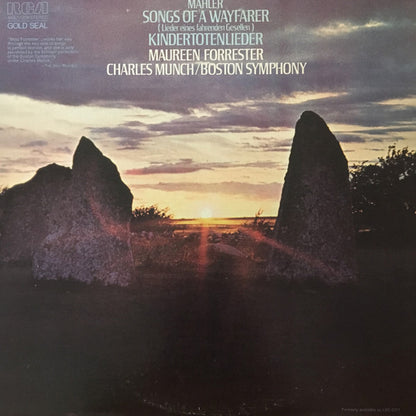 Gustav Mahler : Song Of A Wayfarer - Kindertotenlieder (LP, RE)