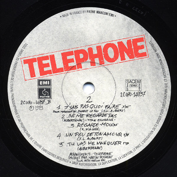 Téléphone : Crache Ton Venin (LP, Album, Unc)