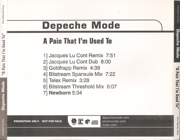 Depeche Mode : A Pain That I'm Used To (CD, Single, Promo)