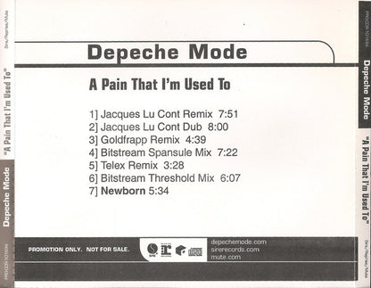 Depeche Mode : A Pain That I'm Used To (CD, Single, Promo)