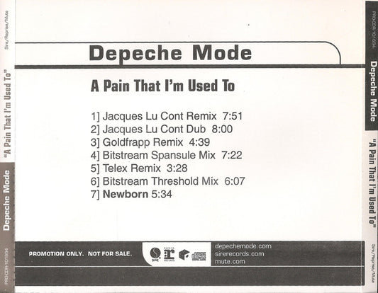 Depeche Mode : A Pain That I'm Used To (CD, Single, Promo)