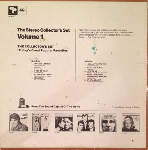 Various : The Collector's Set Today's Great Popular Favorites 1 (LP, Comp, Ltd)