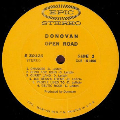 Donovan : Open Road (LP, Album, Gat)