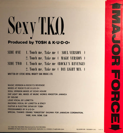 Sexy T.K.O. : Touch Me, Take Me (12")