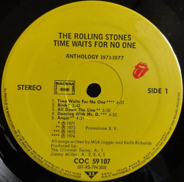 The Rolling Stones : Time Waits For No One - Anthology 1971-1977 (LP, Comp)