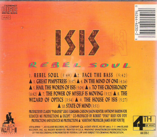 Isis (3) : Rebel Soul (CD, Album)