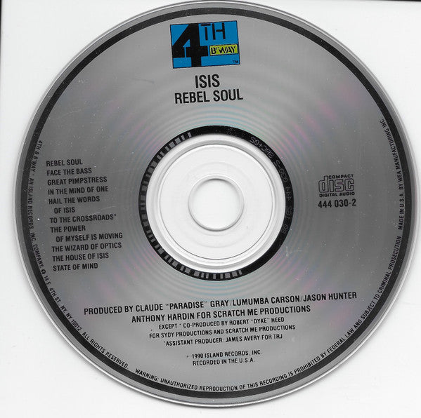 Isis (3) : Rebel Soul (CD, Album)