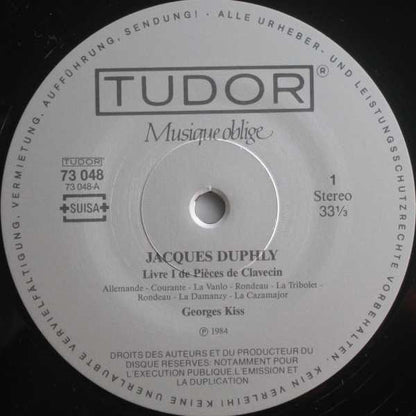Jacques Duphly / Georges Kiss : Pièces De Clavecin Livre I (LP, Album)