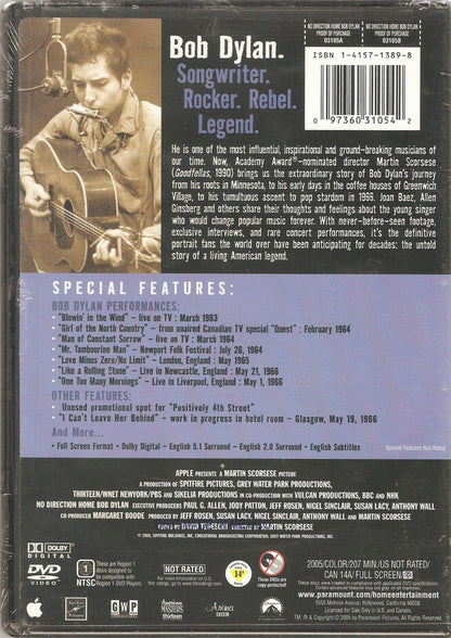 Bob Dylan, Martin Scorsese : No Direction Home: Bob Dylan (A Martin Scorsese Picture) (2xDVD-V, Copy Prot., NTSC)