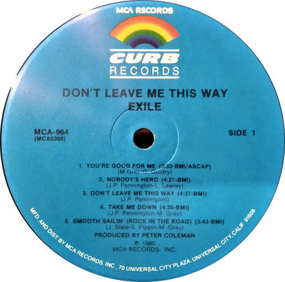 Exile (7) : Don't Leave Me This Way (LP, RE)