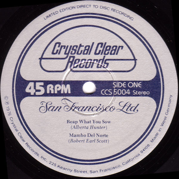 San Francisco Ltd. : San Francisco Ltd. (12", EP, Ltd, Dir)
