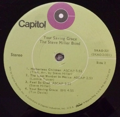 Steve Miller Band : Your Saving Grace (LP, Album, Win)