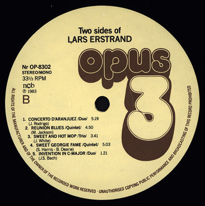 Lars Erstrand : Two Sides Of Lars Erstrand (LP, Album)