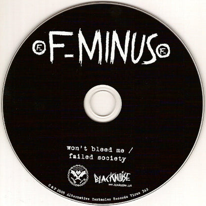 F-Minus : Won't Bleed Me / Failed Society (CD, Comp)