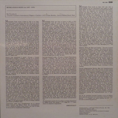 Michelangelo Rossi, Emer Buckley : Toccates (LP)