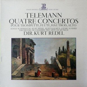 Georg Philipp Telemann, Orchestre Pro Arte De Munich, Kurt Redel, Adolf Scherbaum, Kurt Kalmus, Georg Schmid : Quatre Concertos Pour Trompette, Flute, Hautbois, Alto (LP, RE)