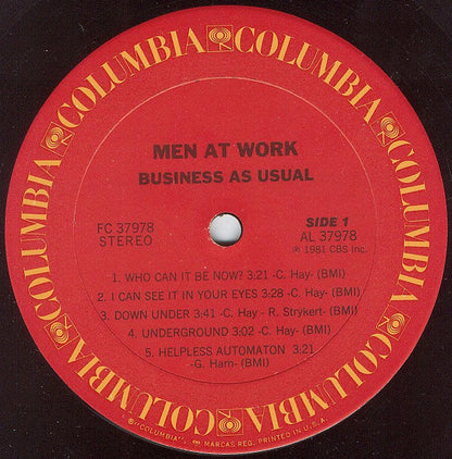 Men At Work : Business As Usual (LP, Album, Pit)