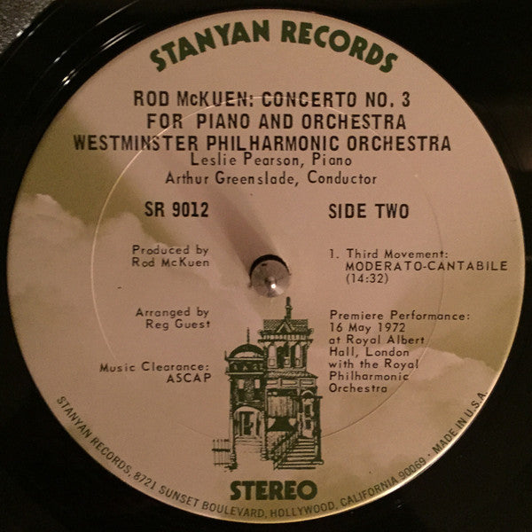 Rod McKuen : Concerto #3 For Piano And Orchestra (LP, Album)