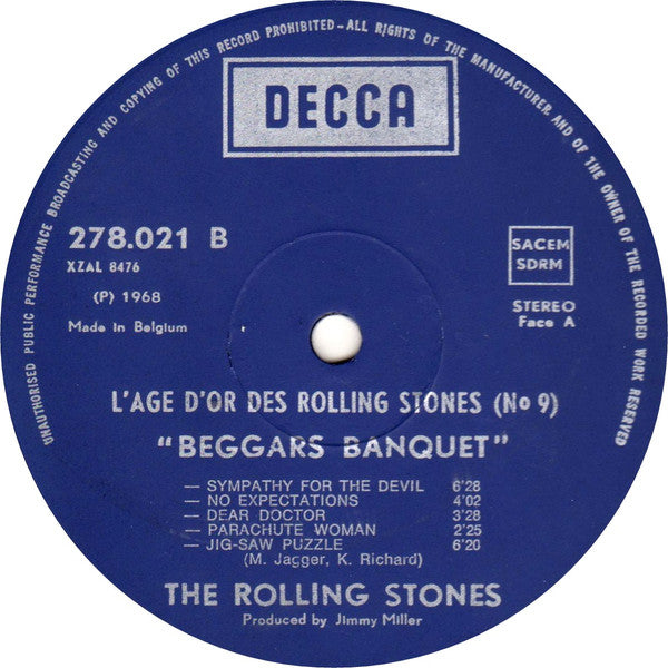 The Rolling Stones : «L'âge D'or» Des Rolling Stones - Vol.9 - Beggars Banquet (LP, Album, RE, Gat)