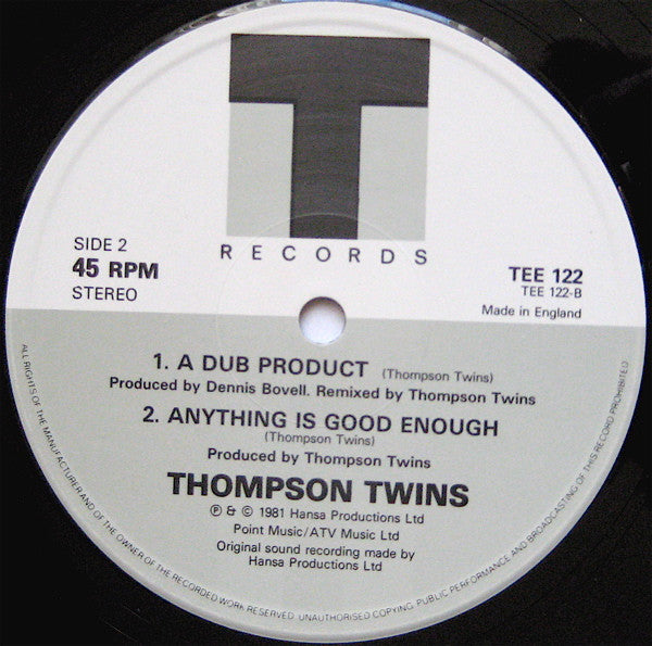 Thompson Twins : Animal Laugh (Oumma Aularesso) (Special Re-mixed Extended Version) (12", MP)