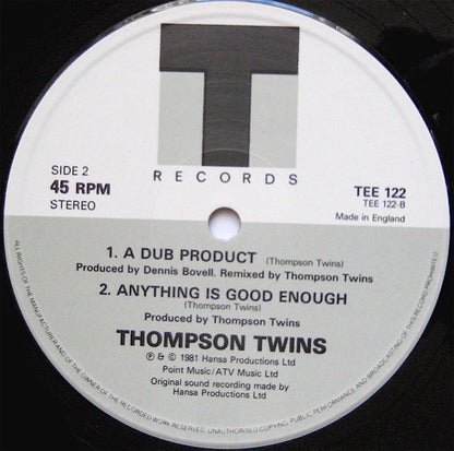 Thompson Twins : Animal Laugh (Oumma Aularesso) (Special Re-mixed Extended Version) (12", MP)