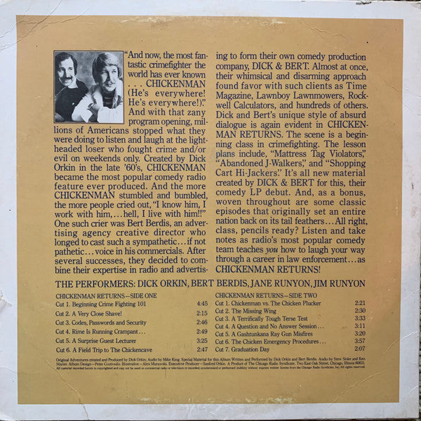 Dick Orkin, Bert Berdis : Chickenman Returns (LP, Album)
