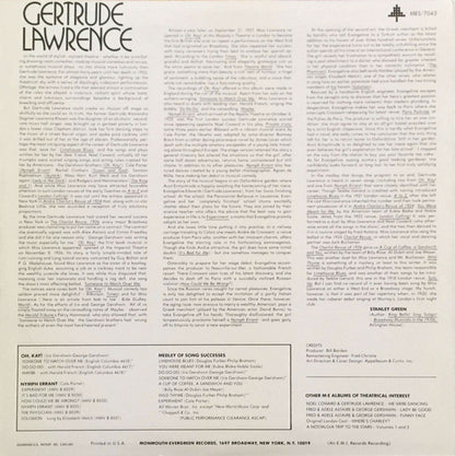 Gertrude Lawrence : Songs From "Oh Kay!" And Nymph Errant (LP, Comp)