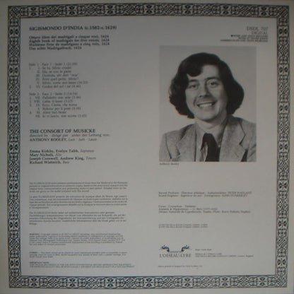 Sigismondo D'India / The Consort Of Musicke / Anthony Rooley : Ottavo Libro Dei Madrigali 1624 (LP)