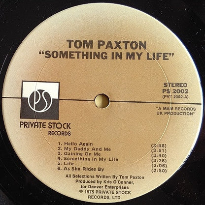 Tom Paxton : Something In My Life (LP)