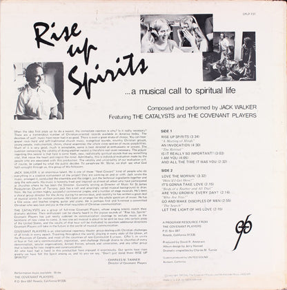 Jack Walker (5) Featuring The Catalysts (3) And The Covenant Players : Rise Up Spirits (LP)
