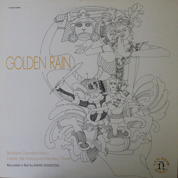David Lewiston : Golden Rain (Balinese Gamelan Music / Ketjak: The Ramayana Monkey Chant) (LP, Album, RE)