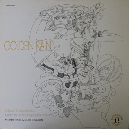 David Lewiston : Golden Rain (Balinese Gamelan Music / Ketjak: The Ramayana Monkey Chant) (LP, Album, RE)