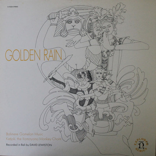David Lewiston : Golden Rain (Balinese Gamelan Music / Ketjak: The Ramayana Monkey Chant) (LP, Album, RE)