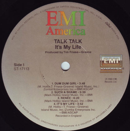 Talk Talk : It's My Life (LP, Album, Win)