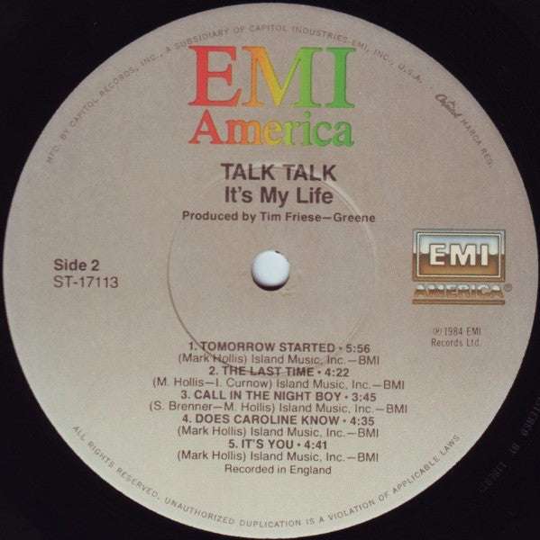 Talk Talk : It's My Life (LP, Album, Win)
