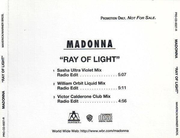 Madonna : Ray Of Light (CD, Single, Promo)