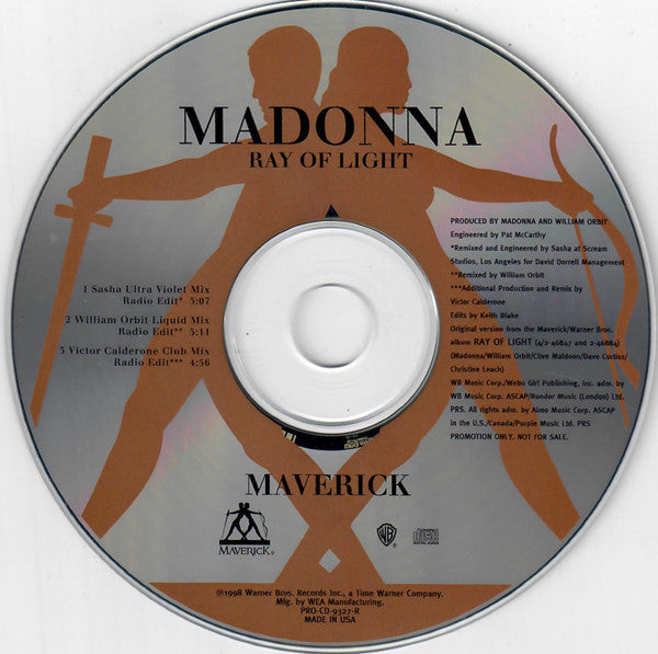 Madonna : Ray Of Light (CD, Single, Promo)